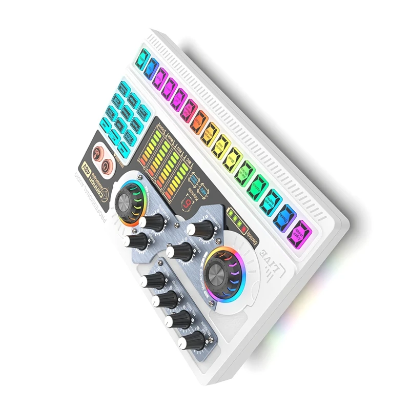 

X5 Sound Card Live Music Mixer Vlog Recording Voice Changer StereoJAS