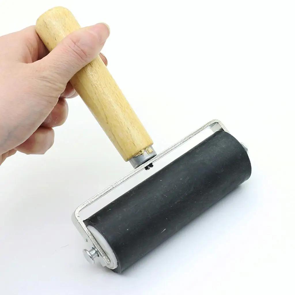 Rubber Roller, Soft Rubber Brake, Ink Applicator Roller Brush for Printing Oil Painting Stamping Tool