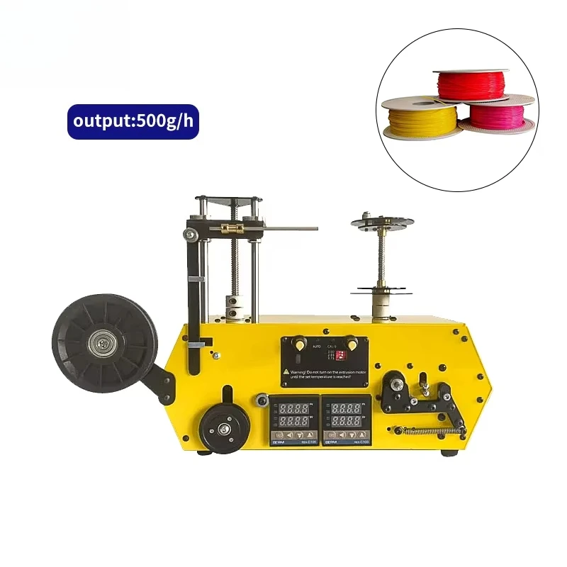 Desktop Mini Waste Filament Maker Machine 3D Printer Extruder Recycling Machine Coiling Winders 400C for 3D Printing