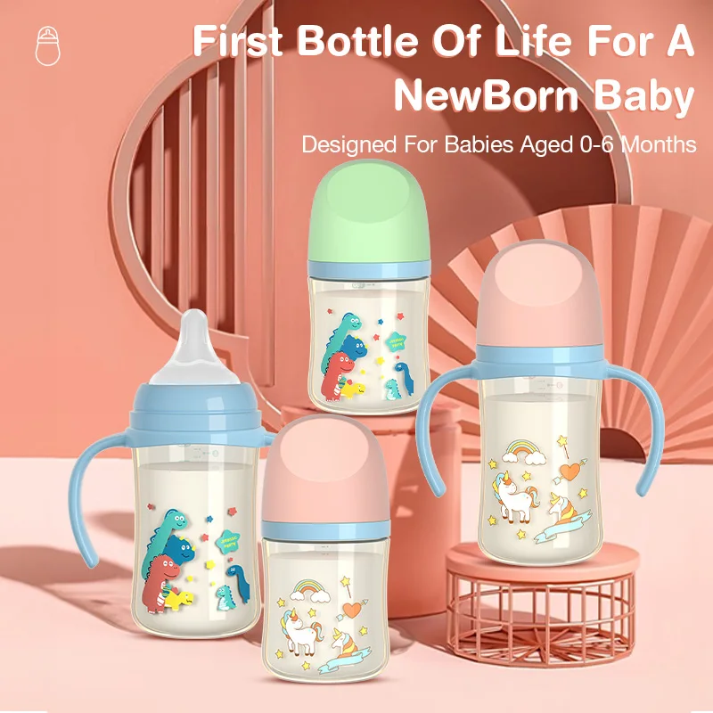 150/240 ml Neugeborenen Baby PP Flasche Breiten Mund Baby Flasche Anti Blähungen Anti Herbst Baby Wasser Glas BPA freies