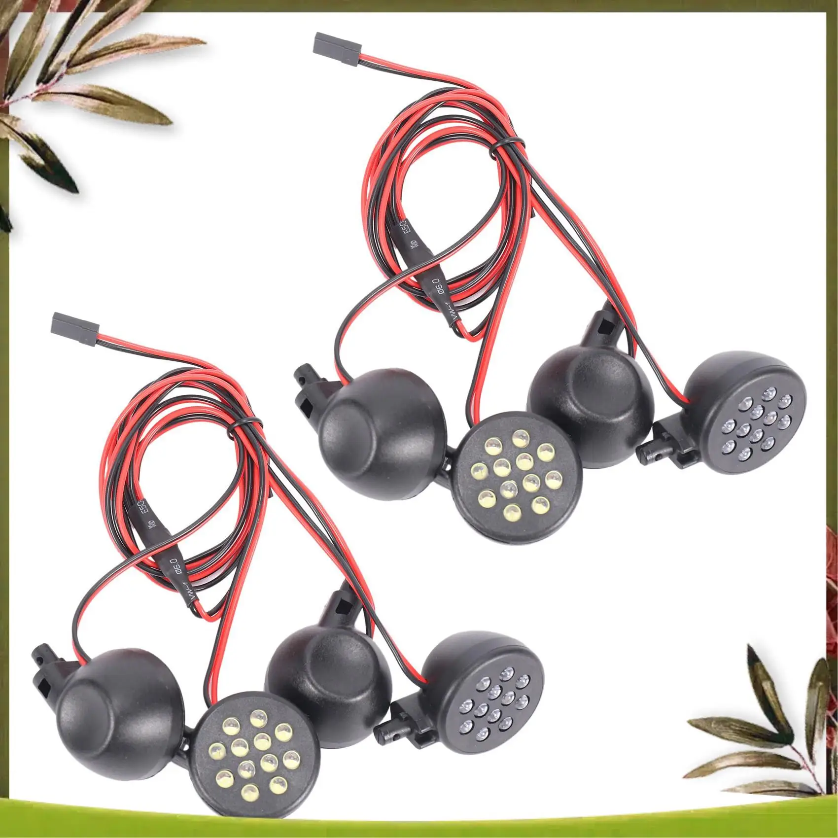 Kit récepteur de 4 lumières LED ABOU-2X, coque en plastique, phares Lotus pour moteur 1/5 HPI BAJA Rovan King 5B