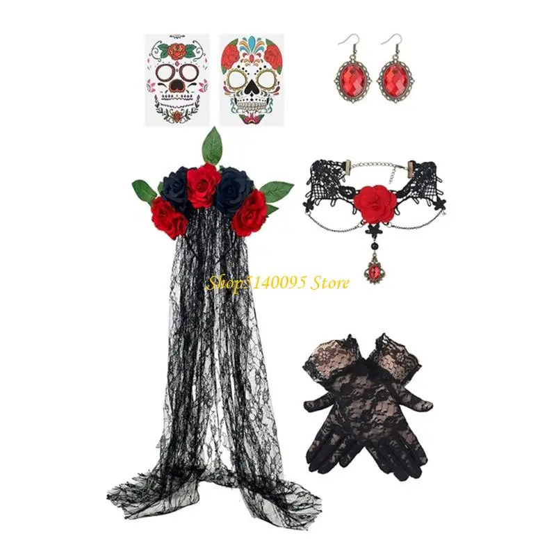 

DXAE Halloween Cosplay Costume Day of the Deads Costumes Dias los Muerto Costumes
