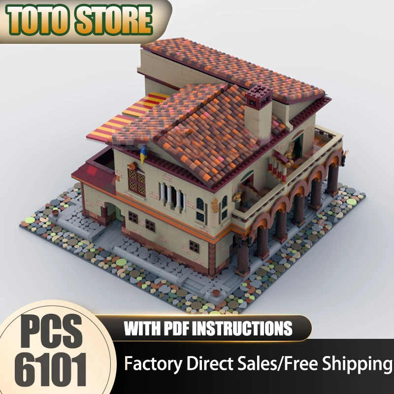 

Городской вид на улицу Moc, строительные кирпичи, модульная римская насетушка с технологией модели пекарни, модульные блоки, рождественские игрушки «сделай сам», подарки