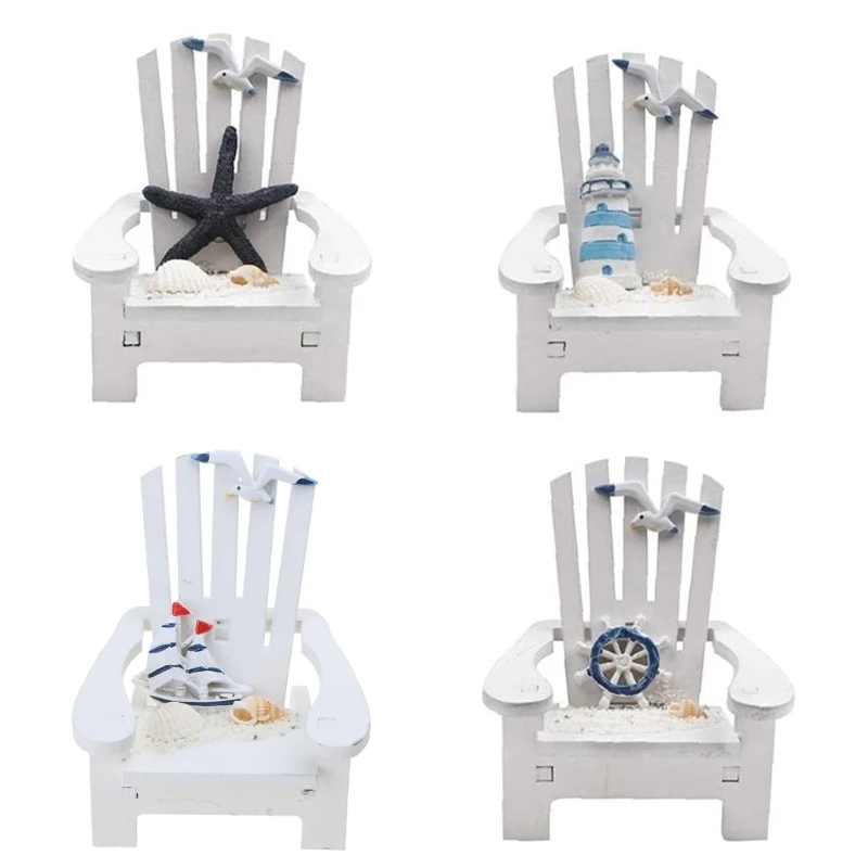 Beach Chair Model Decorated with Ship Steering Wheel Lighthouse Rudder Dropshipping