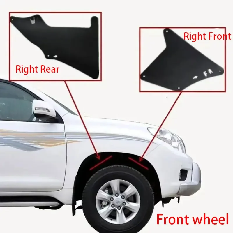 For Toyota Prado LC150 LC120 2003-2018 4x Front Wheel Fender Seal  Apron Fender Liner Seal Flap Splash Fender Car Accessories