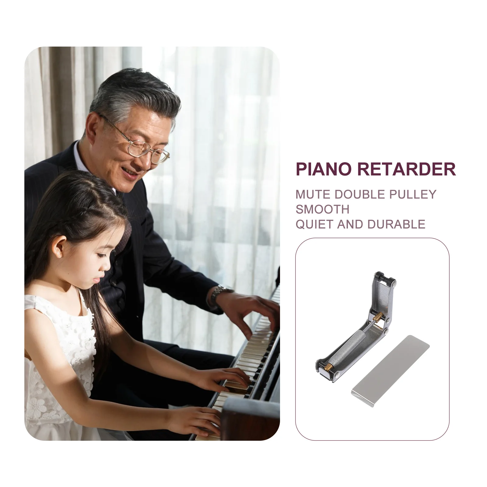 

Piano Slow Fall Device Anti Pinch Hand Protector Hydraulic Pressure Buffer Keyboard Cover Decelerator Musical Instrument