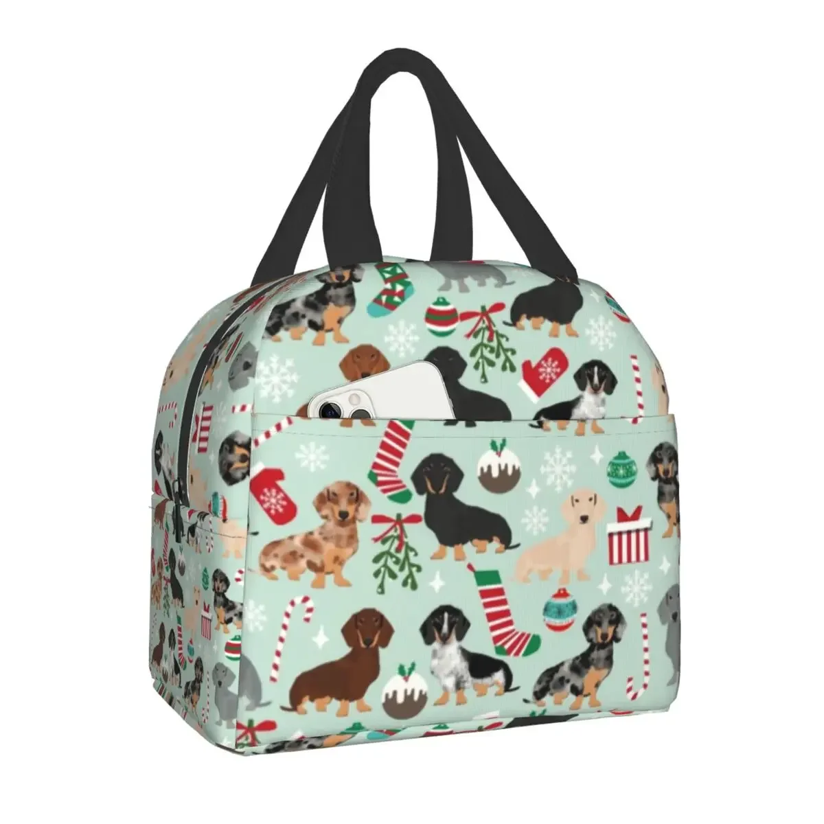Custom Cute Greyhounds Dog Lunch Bag Women Cooler Warm Insulated Lunch Box for Children School Fruit Fresh Storage Bag