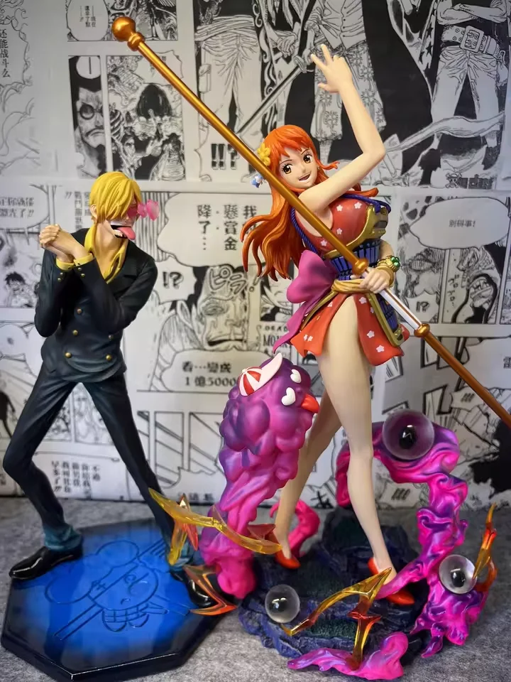 Figura Onigashima Battle Nami de 30 cm de LX Studio - Estatua coleccionable de arco de Wano Kuni, regalo de anime de una pieza de edición limitada