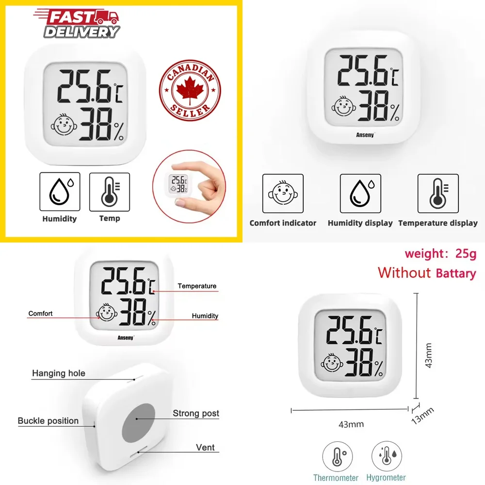 

Other electronic thermometersDigital LCD Thermometer Hygrometer Indoor Room Temperature Humidity Monitor Sensor for Home Office