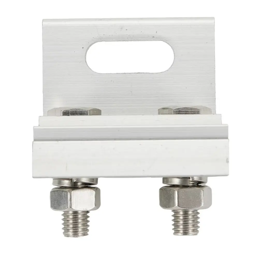 1Pcs Aluminum Alloy Solar Panel Clamp Silver Anodized Standing Seam Clamp Stainless Steel Bolts Serrated Bite Structure