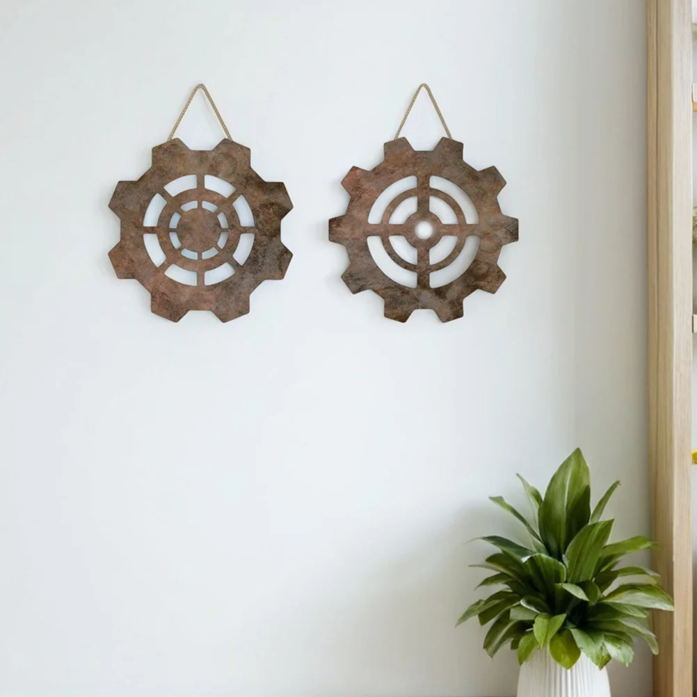 

3Pcs Wooden Gear Wall Decor Rustic Vintage Industrial Hanging Art Farmhouse Kitchen Dining Room Bar Warehouse Decoration