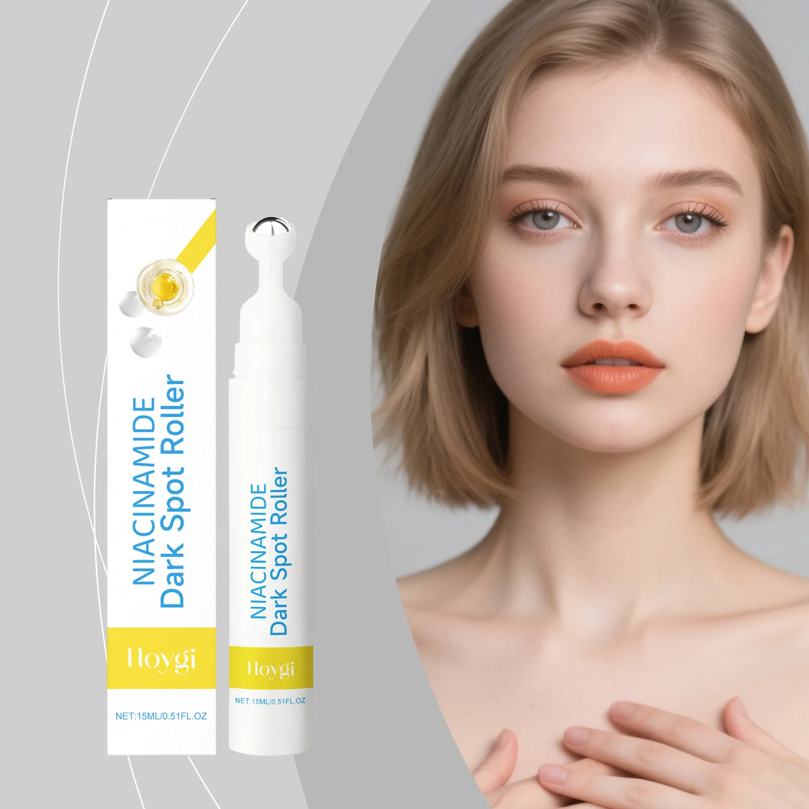 

Nicotinamide Face Essence Roller Brightening Moisturizing Even Skin Tone Reduce Acne Improve Dark Spots Smoothing Nourish Serum