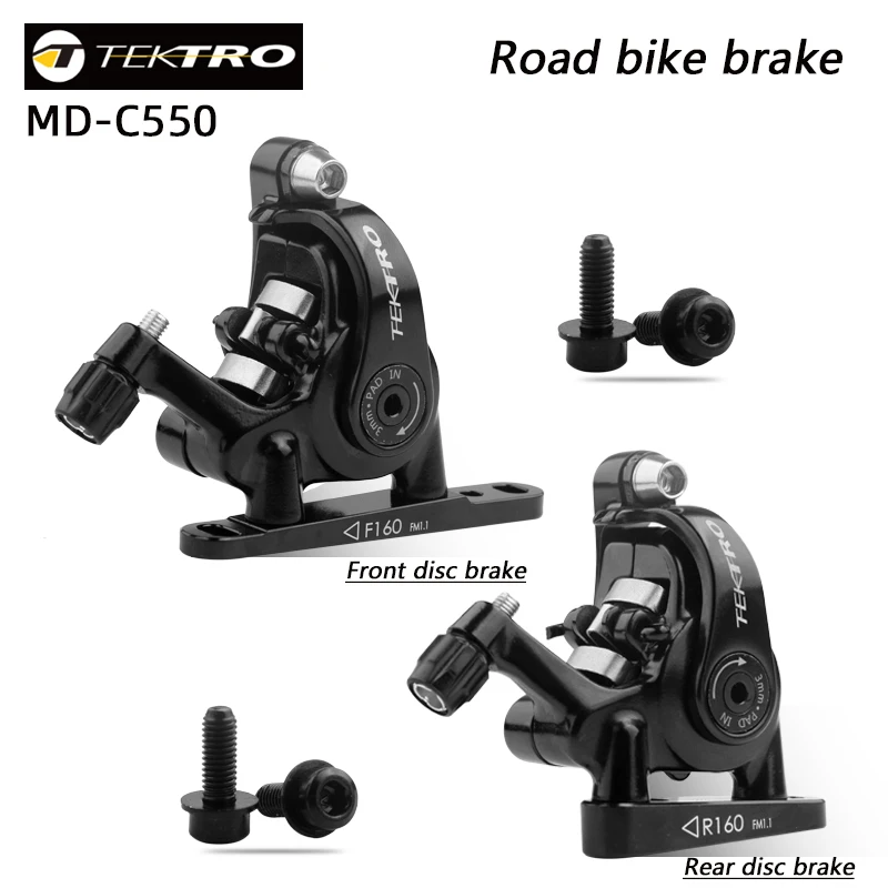 TEKTRO MD-C550 Road Bike Dual Piston Cable Caliper Front/Rear Aluminum Alloy Mechanical Disc Double Brakes Bicycle brake Parts