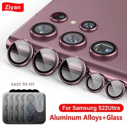 Do Samsung S24 S23 Ultra aparat fotograficzny ochraniacz na obiektyw ze stopu aluminium, Metal, szkło hartowane, folia na aparat do Galaxy S22 Ultra akcesoria