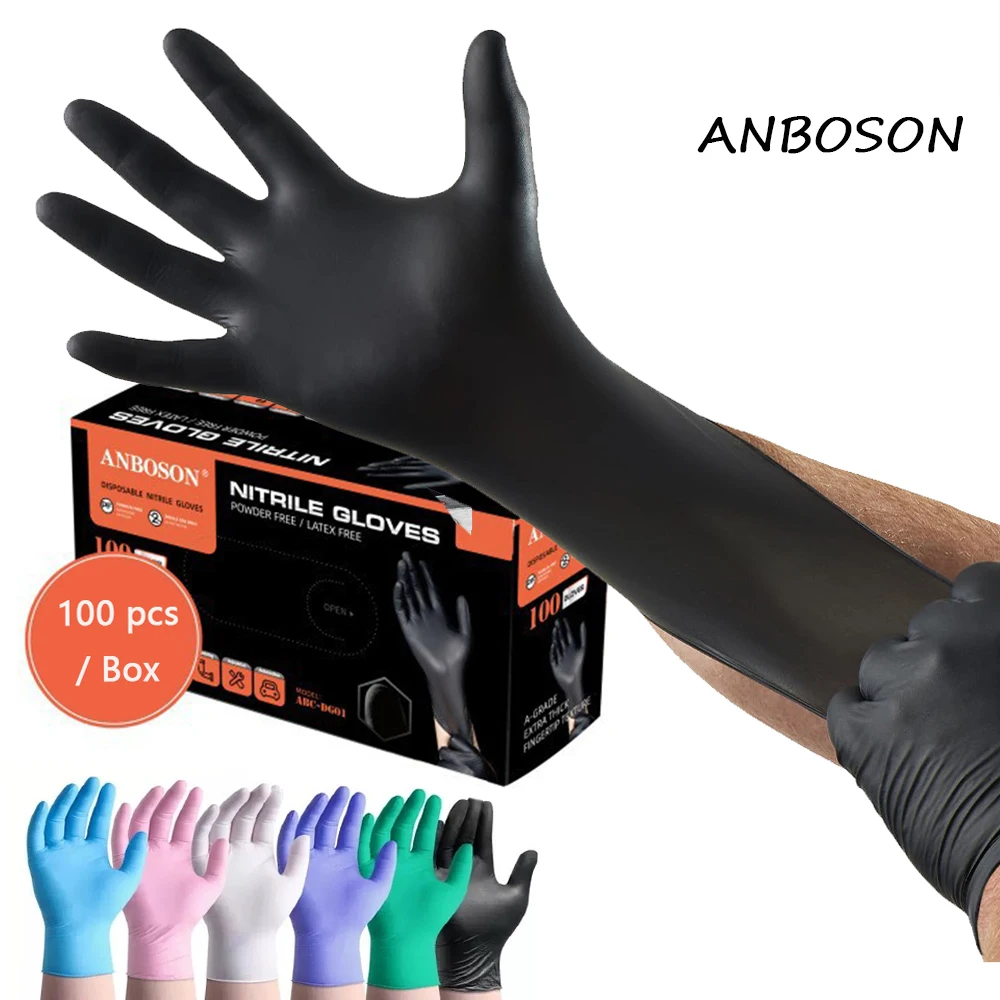 

Great Elasticity Nitrile Gloves Disposable Latex Cleaning Gloves Waterproof Rubber Glove For Dishwashing Tattoo Barber Shop