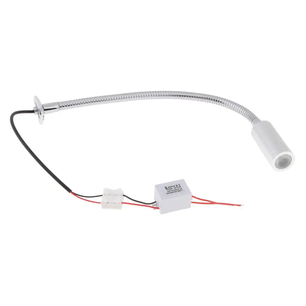 12V 2W LED Gooseneck Reading Lamp Table/ Light for Boat Marine