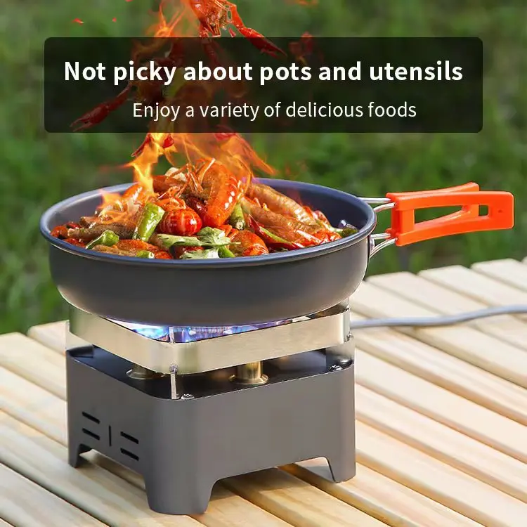 Portable Travel Gas Stove Aluminum Alloy Body Cooker Pure Copper Firearm Camping 900G Weight Outdoor Major Appliances Home