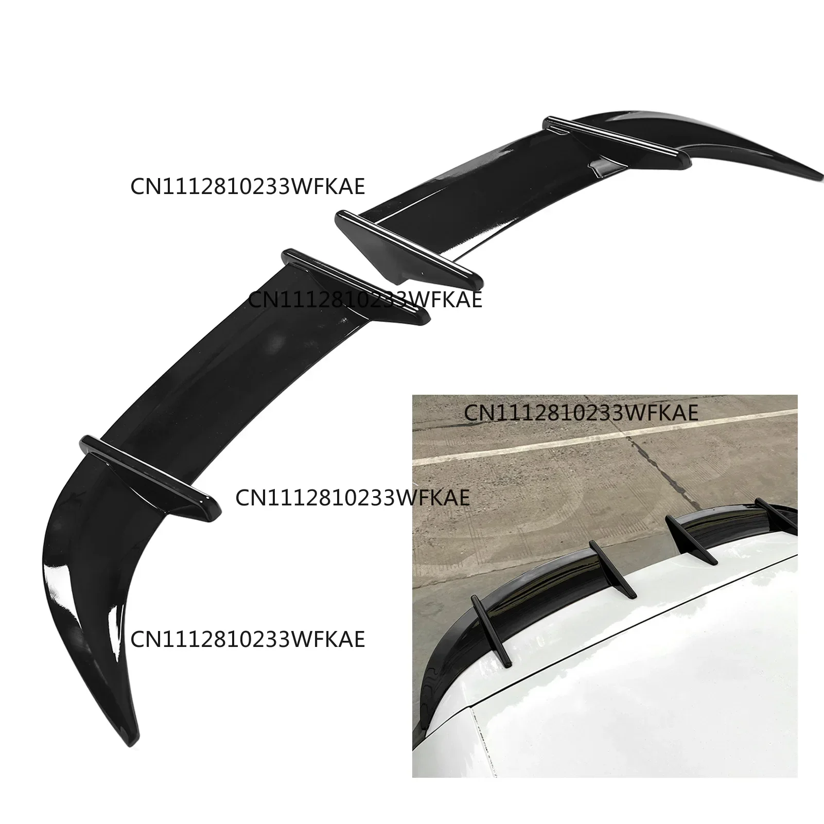 Car Rear Trunk Spoiler AK Style Wind Pressure Reduction Tail Spoiler Lid Wing Fit for VW Golf MK6 GTI/R-Line