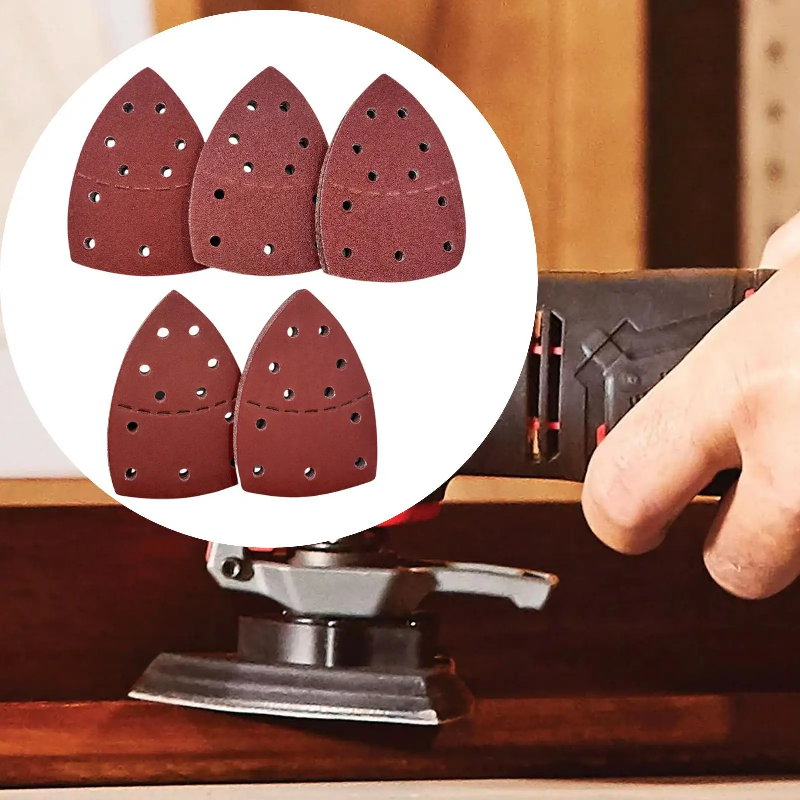 

Листы наждачной бумаги, шлифовальные подушечки, треугольные подушечки, 11 отверстий, прецизионное шлифование для деревообработки, полировки металла, ремонт гипсокартона