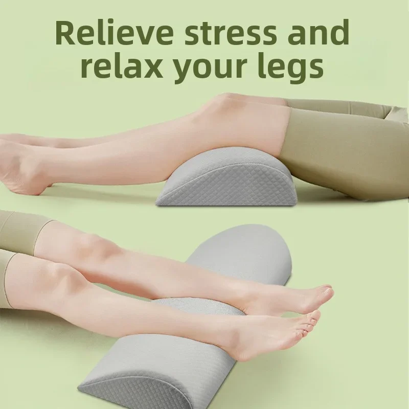Comfortable pillow for legs, back and head, memory foam cotton sleeve, half roll pillow, waist support pillow