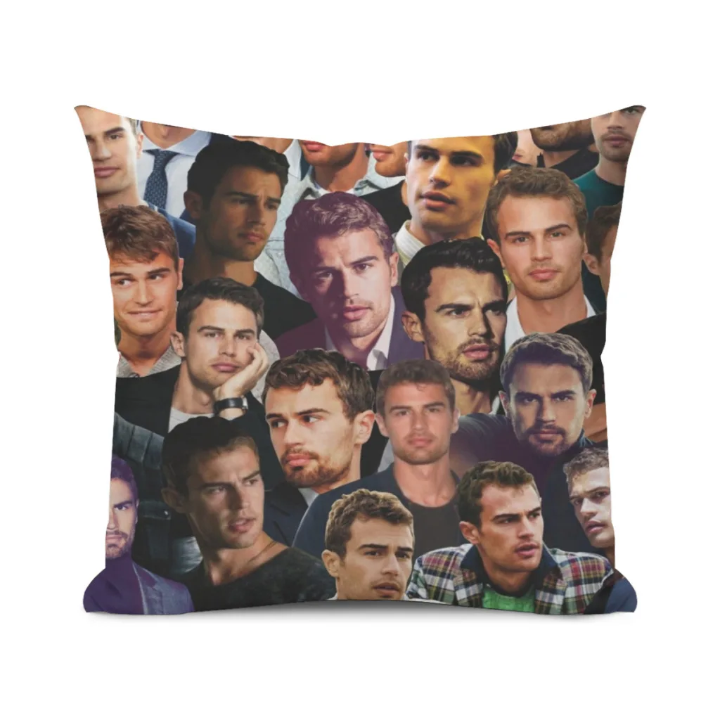 Pillow Cushion Case  Dakimakura Cover Theo James Photo Collage Decorative Sleeping