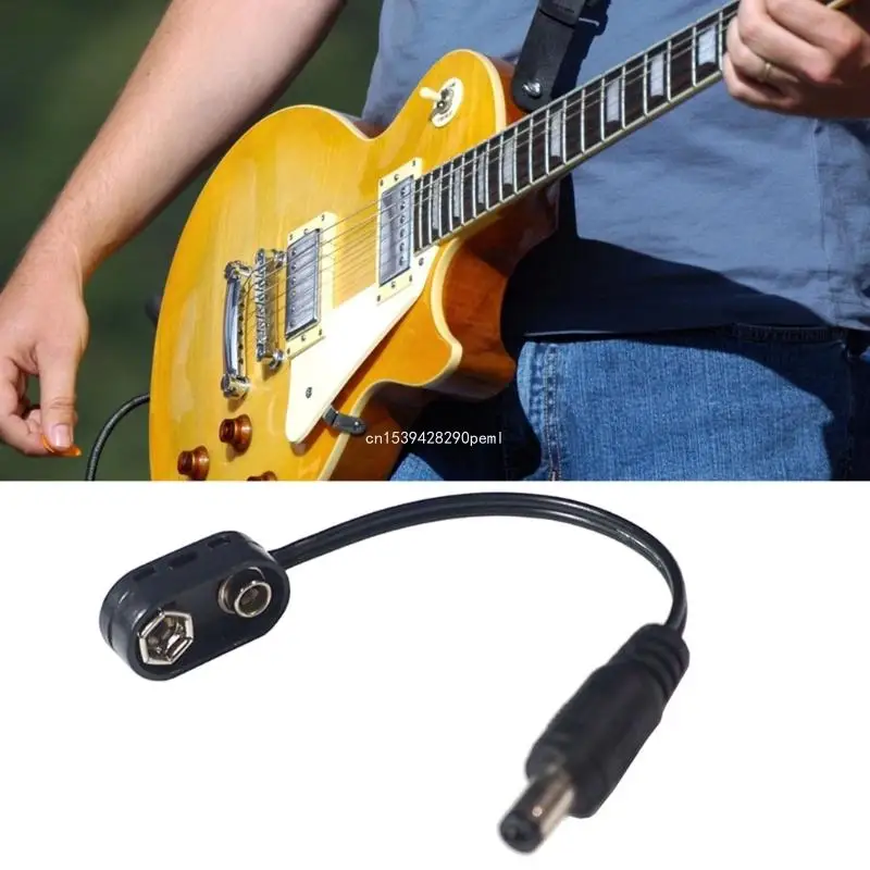 Guitar Effect Pedal Cable Adapter 9V Clip Converter Cable Male DCJack Plug Power Cable for Guitar Effect Pedal