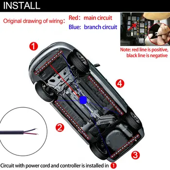 車用LED氛圍燈條 12V底盤燈 RGB APP控制 汽車裝飾氣氛燈 通用型 8 最佳銷售 起亞LED - №2