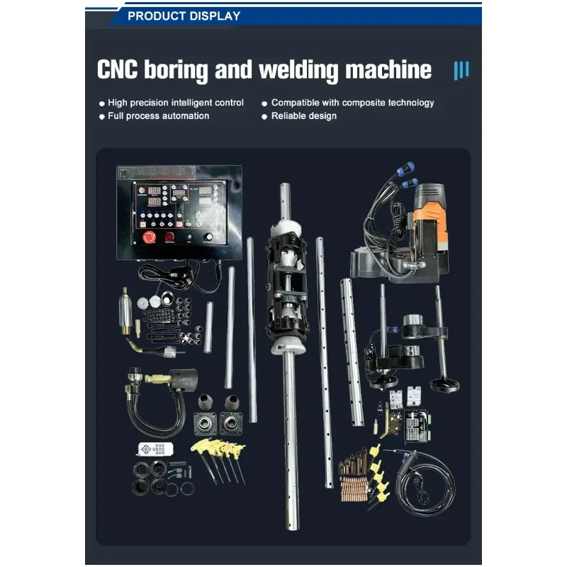 Automatic CNC Portable Line Boring and Welding Machine Multi-Function with Engine and Motor Core Components 35/50mm Boring Bar