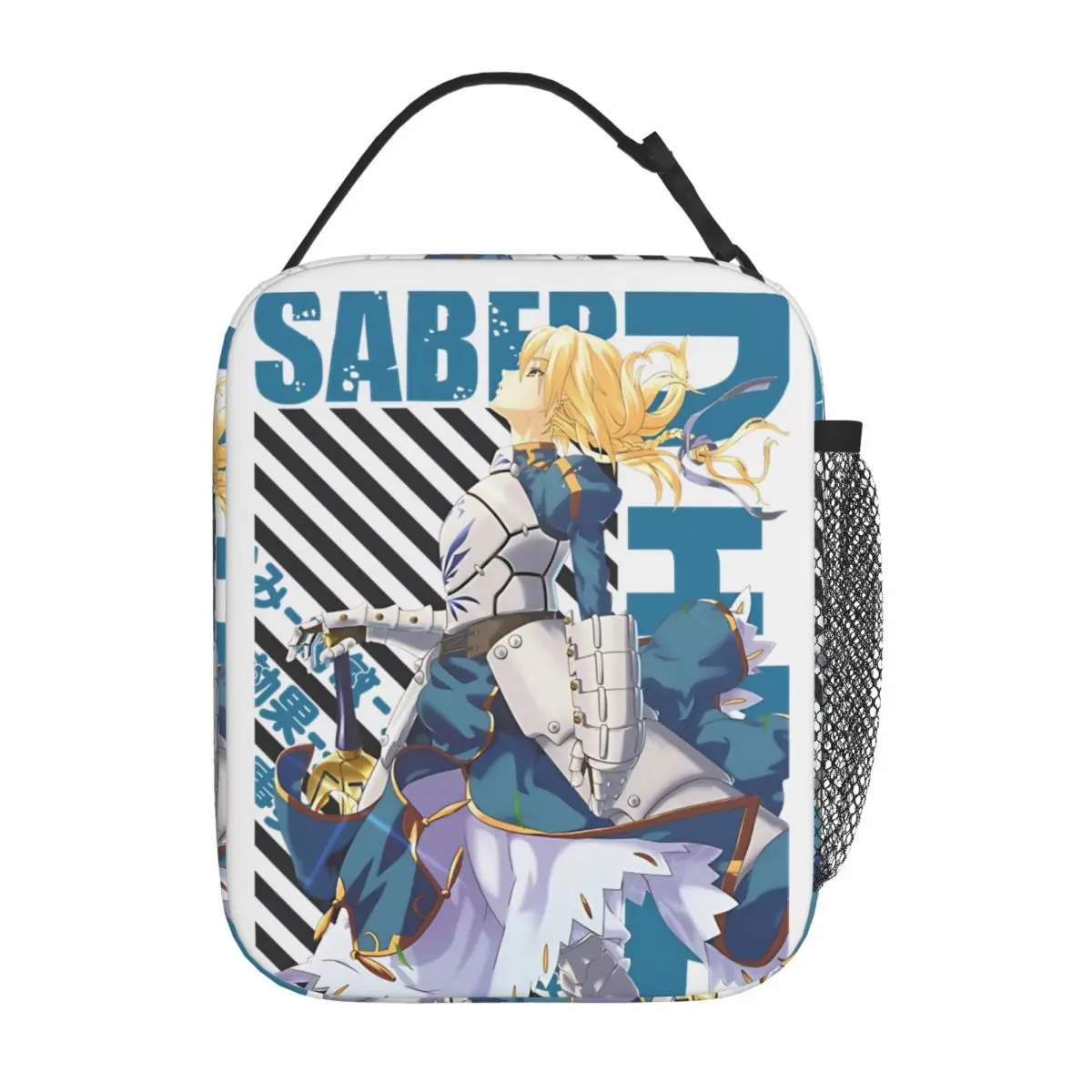fate-stay-night-anime-sabre-lancheiras-isoladas-bolsa-termica-reutilizavel-recipiente-de-almoco-portatil-sacola-de-almoco-saco-de-comida