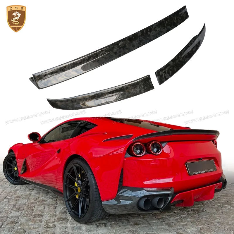 

For Ferrari 812 N Style Dry Carbon Fiber Look Rear Roof Trunk Boot Lip Spoiler Wing Lip Tail Wing Spoiler Lid Moulding Accessory