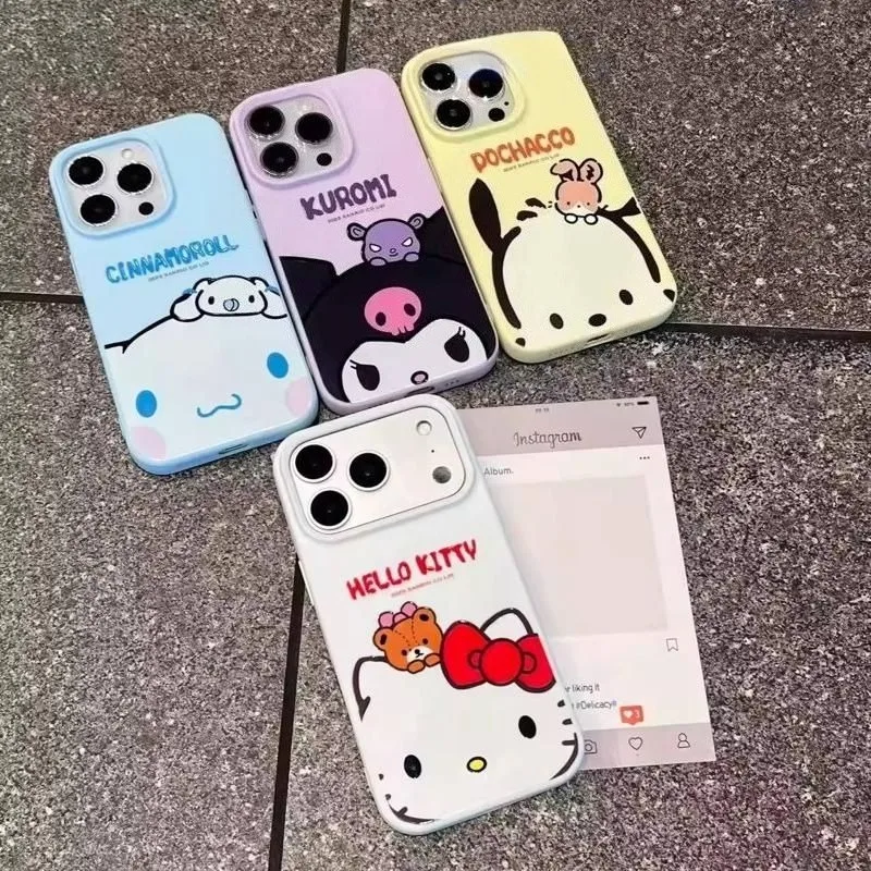 Sanrio Kuromi funda de teléfono para IPhone 17 Pro Max 17 Air IPhone 16 15 funda protectora de dibujos animados Apple 14 Plus 13 12 cubierta a prueba de golpes