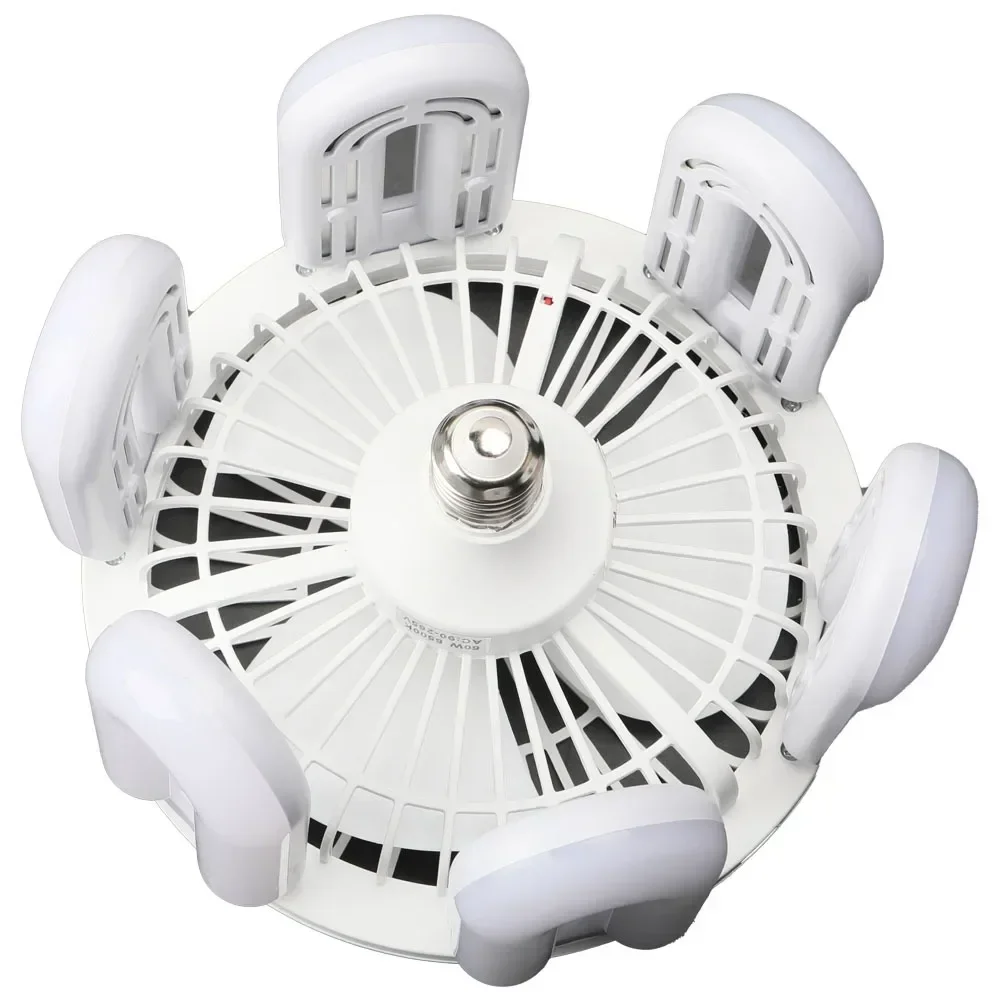 Miniventilador inteligente con cambio de luces, Bombilla decorativa de techo con Control remoto, E27, 2023