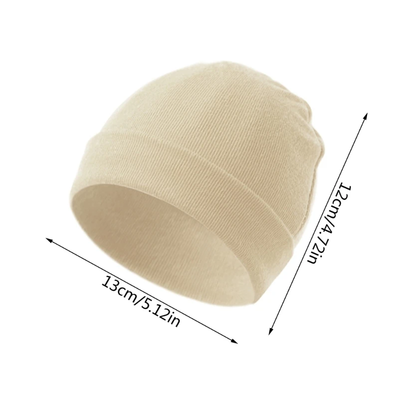 Q0KB Newborns Hospital Hat Comfortable Baby Fetal Caps for Boy Girls 0-12 Month Windproof Bonnet Hats Fashionable Headwrap