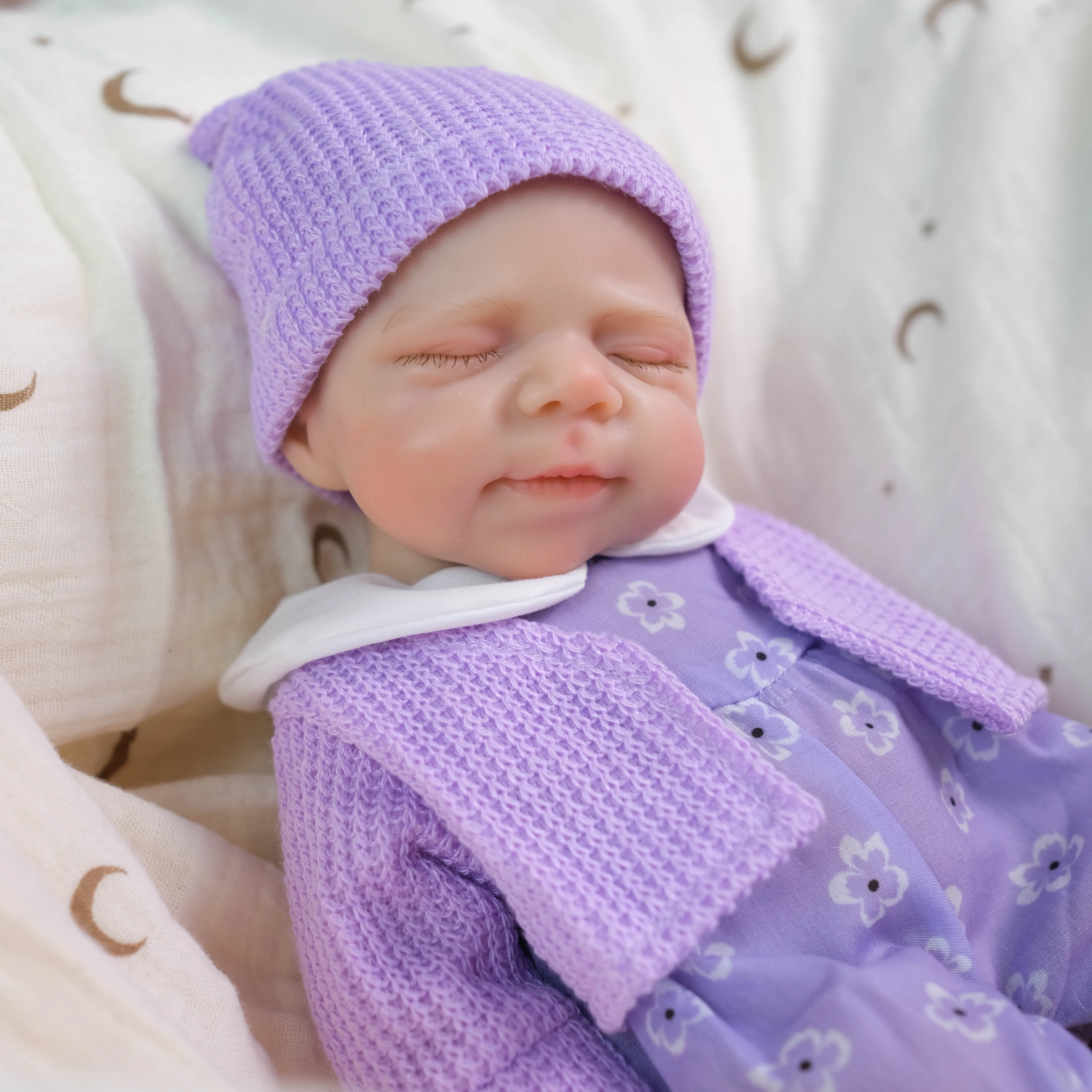 NPK 12'' Handmade 3D Skin Solid Super Soft Elastic Silicone Reborn Pascale Mouth Can Open Collectible Lifelike Art Doll