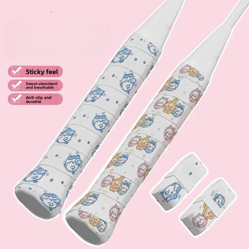 Chiikawa Hachiware Usagi Tennis Badminton Racket Grip Tape Sweat Absorbent Anti Slip Shock Absorption Kawaii Wrap