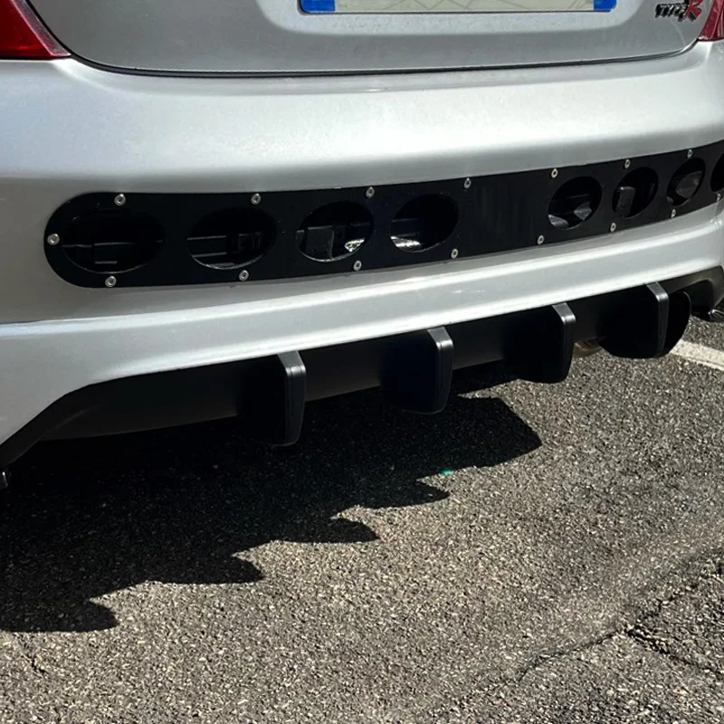 4 stücke Universal Carbon Faser Auto Geändert Hinten Stoßstange Diffusor Spoiler Schwarz Rot ABS Hinten Lip Diffusor Anti-kollision – Detail 12