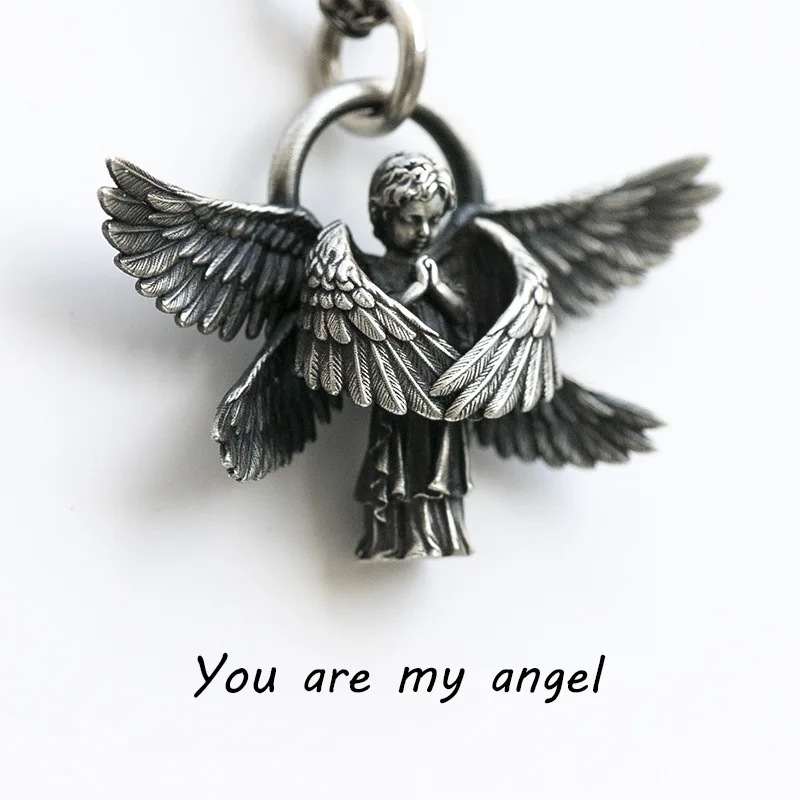 Stylish Seraphim Necklace Couple Romantic Charm Casual Jewelry Anniversary Gift