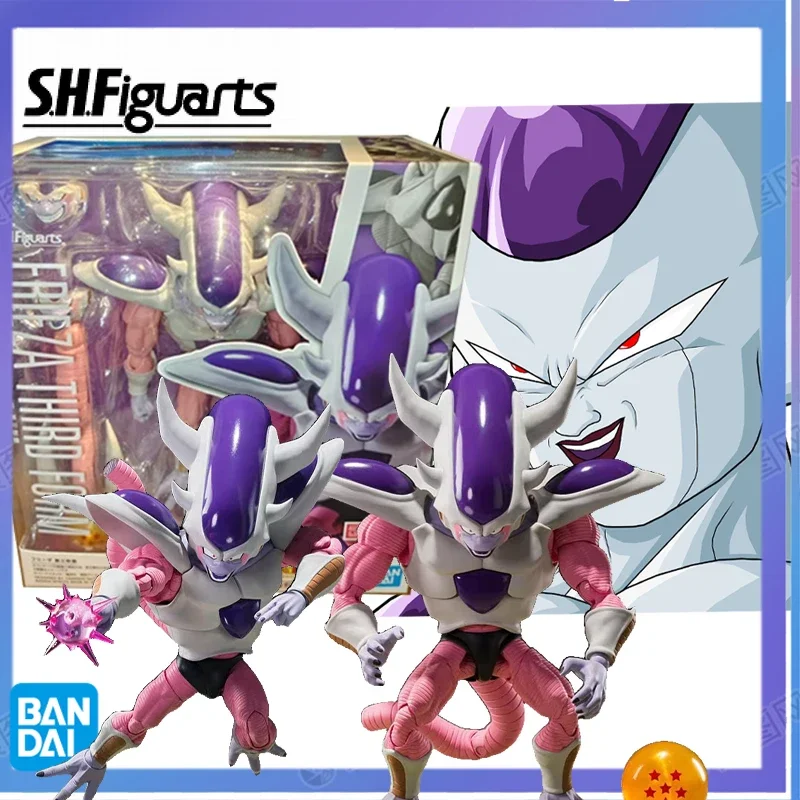 Original y genuino Bandai S.H.Figuarts SHF Dragon Ball Z Frieza tercera forma Anime modelo de acción juguetes regalos modelo en STOCK