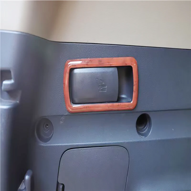 LHD RHD For Toyota RAV4 RAV 4 2009-2012 ABS CarbonFiber Peach Wood Car Trunk handle frame cover trim Interior Accessories