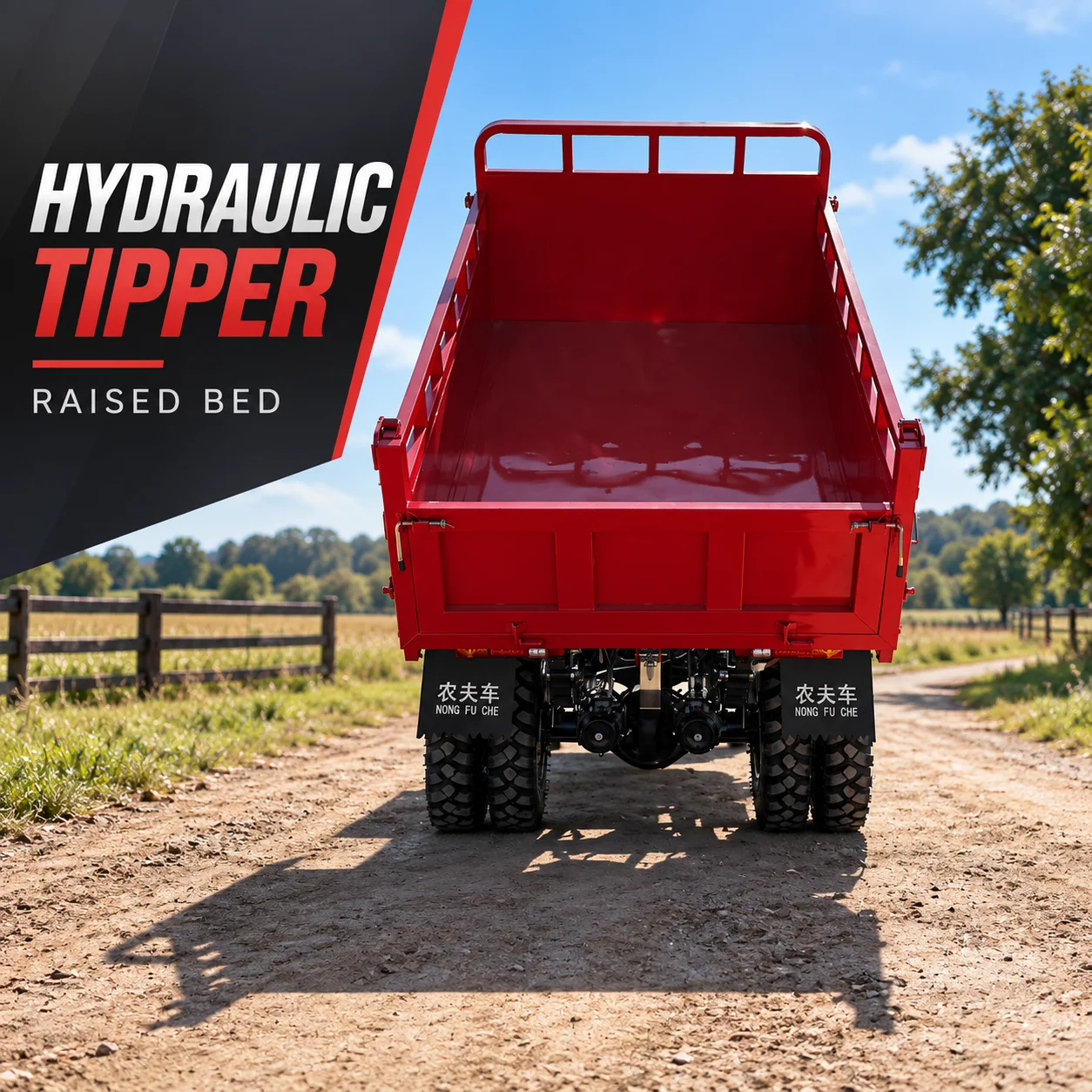 Industrial Farm Cargo UTV 4WD With Hydraulic Dumping Bed All Terrain Utility Vehicle For Construction Site & Farm Transport