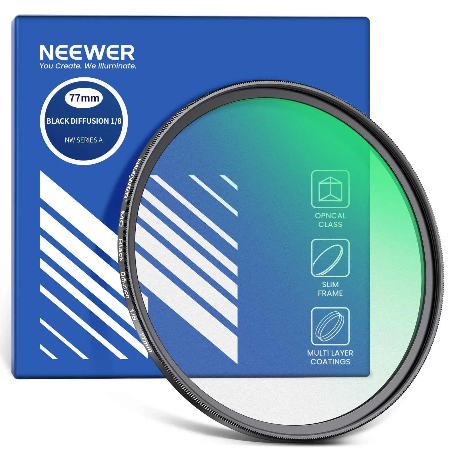 

NEEWER 1/8 Black Diffusion Filter Cinematic Dreamy Effect Filter For Camera 49mm 52mm 55mm 58mm 62mm 67mm 72mm 77mm 82mm