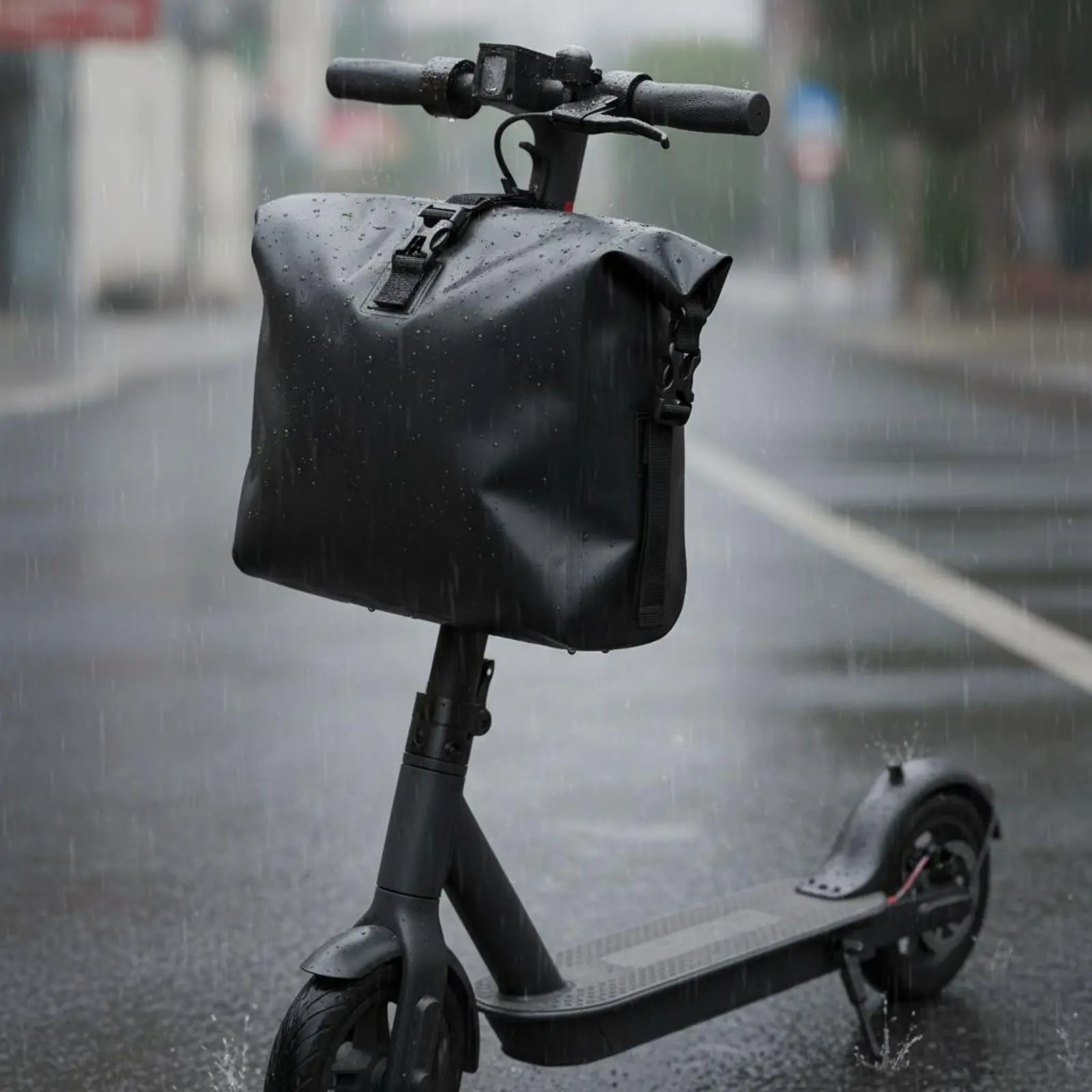 

Водонепроницаемая моторизованная сумка на руль велосипеда, износостойкая передняя сумка для скутера, передняя подвесная сумка для хранения, прочная и долговечная.