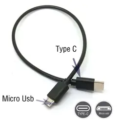 Adaptador de Cable de carga de USB-C tipo C a Micro USB macho, Cable de carga OTG de sincronización, Cables de datos duraderos, Conector de disco U de transferencia rápida