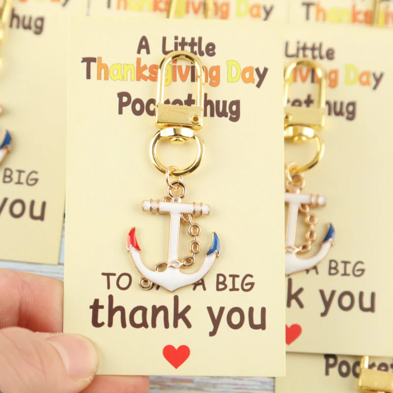 3/6pcs Interesting Anchor Series Keychain Set Bring a small Thanksgiving pocket hug Decorate clothes Versatile bag accessory，It