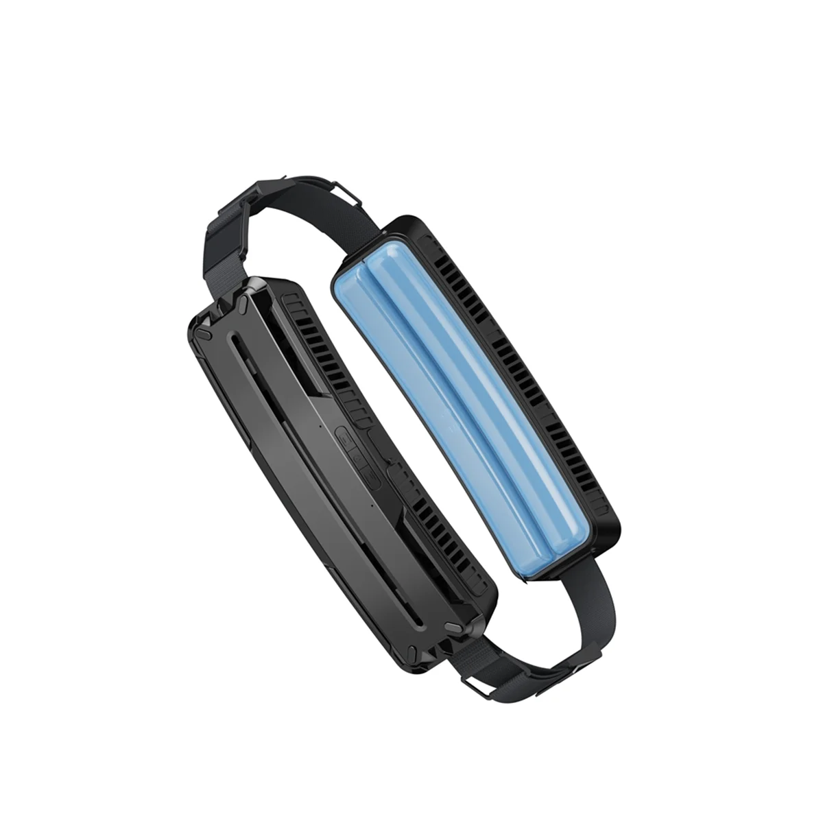 NEW Ice Waist Belt Fan Summer USB Rechargeable Wearable Cooling Fan for Running Farm Traveling Sports Fishing White