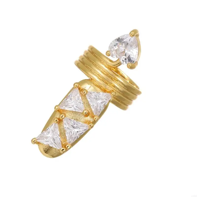 2025 New Gothic Metal Claw Rings for Cosplay Costume Parties Adjustable Punk Jewelry With Rhinestones And 3 Sizes Wear