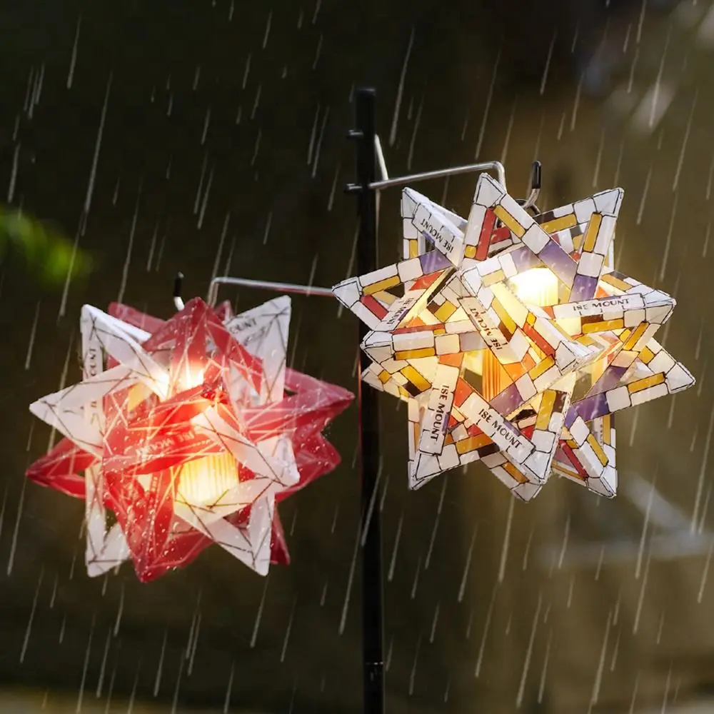 

3D Polar Star Camping Light Shade Waterproof High Transmittance DIY PP Board Lampshade No Lamp Detachable Decorative Lampshade