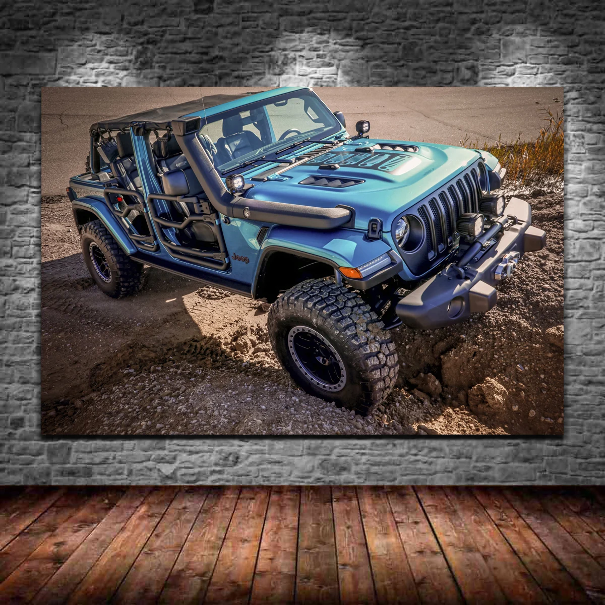 Tuning Car Wrangler Rubicon Off Road Vehicle Wall Art Picture Canvas Posters and Prints Modern Decorative Painting