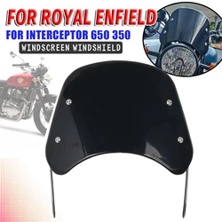 Motorcycle Accessories For Royal Enfield Interceptor 650 350 INT 350 Retro Windshield Deflector Guard Windscreen Cover Parts