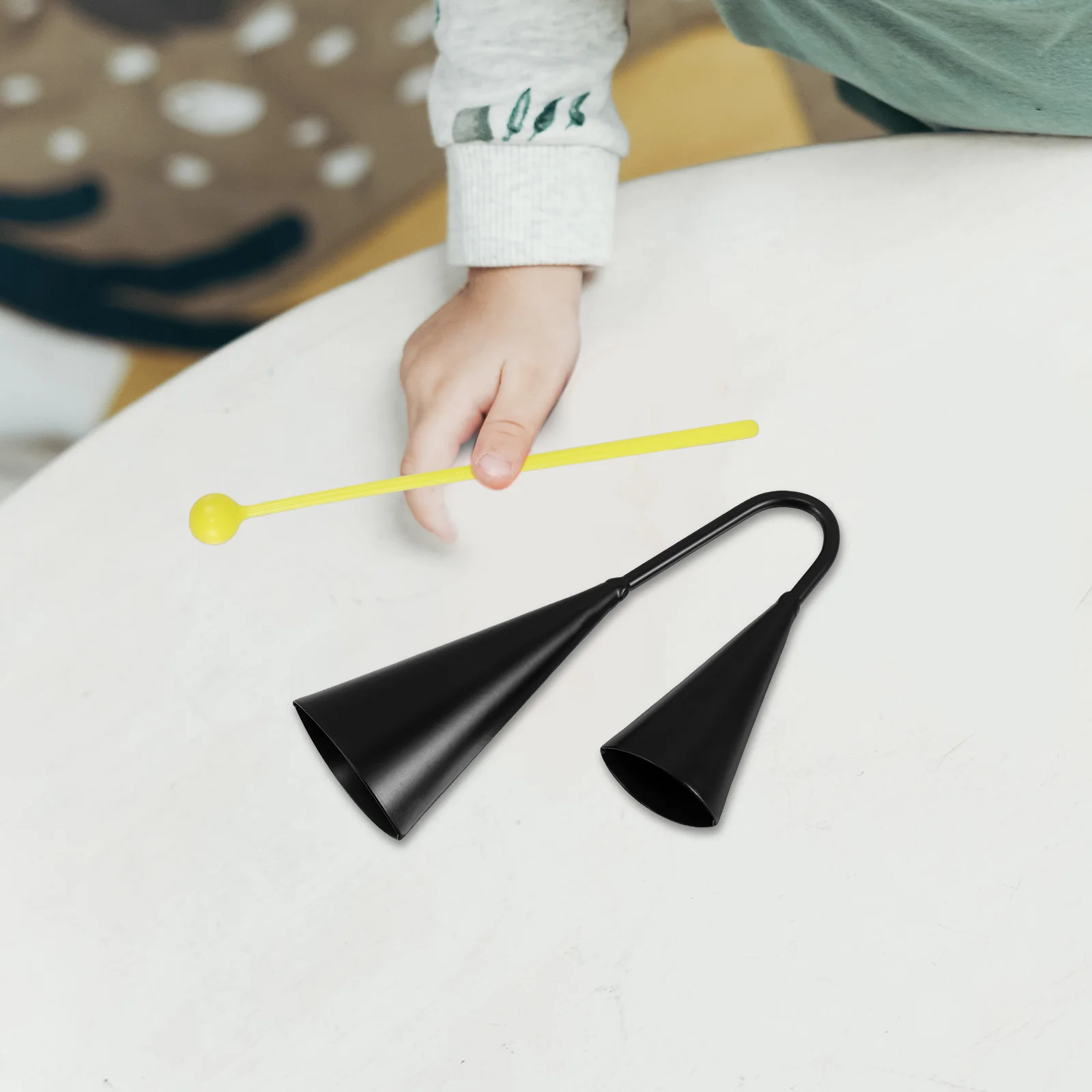 مجموعة أجراس Agogo التقليدية ذات اللونين للآلات الموسيقية الإيقاعية المحمولة جرس بكلتا الأذنين اللاتينية #3